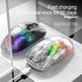 Attack Shark X2 Pro RGB transparent mouse luminous wireless Bluetooth three-mode rechargeable game esports mouse. 