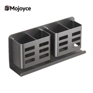 Stylish Aluminum Toothbrush Holder Wall Hanging with Multiple Slots for Family Bathroom