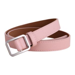 INNEED Fashion Vintage Casual Thin Waist Strap Leather Belt Trouser Dress Belts Non-Porous Buckle Waistband