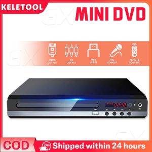 9.8 Inch Portable DVD Player Rotate 270° LCD Screen Mini DVD CD EVD Disc Player USB Radio Adapter Car VCD CD Player Support FM Radio Receiving