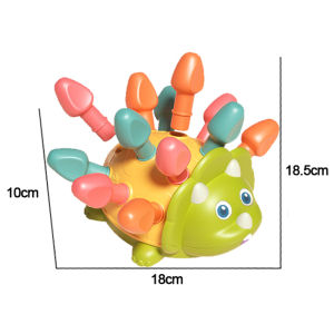 เด็กปริศนาไดโนเสาร์ Sorter Matching ของเล่น Fine สีนับ Eye-Hand การประสานงานเด็ก Montessori การเรียนรู้การศึกษาการจับคู่ Sorter ของเล่น Hedgehog Splicing ของเล่นสำหรับของขวัญเด็ก