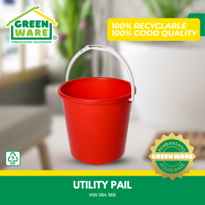 Greenware PAIL 2.5 / 4 GALLON Colorful Plastic Bucket HW-364 HW-365