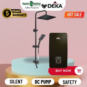 Deka AQUAS 88 AQUAS 66 TRS DC Booster Inverter Pump with Rainshower Matte Black Instant Water Heater