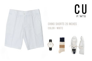 กางเกงขาสั้น 🎈ขาสั้น 20 นิ้ว🎈กางเกง ขาสั้น ผู้ชาย ชิโน่ ผ้าคอตตอล 100% Chino shorts : 17 Colors : CU PANTS