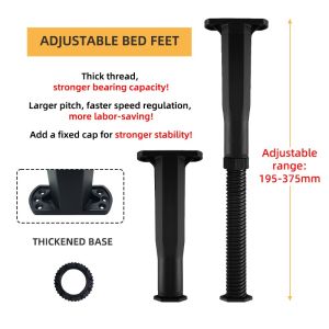 Adjustable Height Bed Beam Support Foot T-Shaped Retractable Bearing Bracket For Bed  Furniture//Reinforced Plastic Furniture Leg Sofa Leg Bed Bottom Load Bear