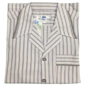 Bộ Pyjama HUONGTAM Kate Nam tay ngắn cao cấp(PNK02N9). Chất liệu Kate loại tốt: mềm mại thoáng mát không phai màu.