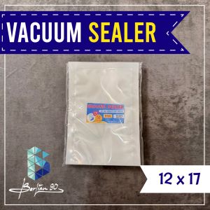 ( Isi 50 Lembar )Plastik Vacuum Sealer Uk 12x17  cm/Plastik Vakum Makanan /Vacum Bag /Plastik Pakum Sealer/Kantong Plastik Frozen Food