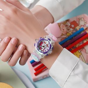 Hoạt Hình Đồng Hồ Đeo Tay Có Đèn led Hình Sanrio Kurome/ Siêu Nhân Nhiều Màu Sắc Cho Bé