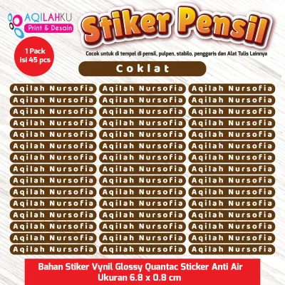 ISI 45 PCS / STIKER NAMA ANAK PULPEN / LABEL PENSIL / CRAYON / BOLPOIN/ STABILO/ PENGGARIS /ATK