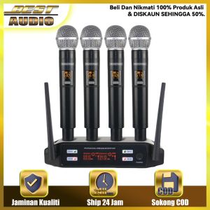 Wireless Microphone Professional 6004 Karaoke Handheld System for Home Karaoke Meeting Part