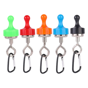 4pcs Heavy Type Magnetic Hook with Carabiner Clip Strong Magnetic Tent Hook for Camping Lights Tent Accessories