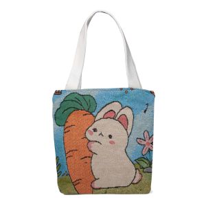 DEOBAGS TAS TOTE BAG CANVAS MINI -TAS JINJING HANDBAG/TAS JINJING /TAS WANITA /TAS TOTE MINI MOTIF GAJAH /TFW 00105