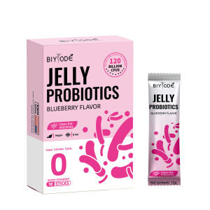 BIYODE JELLY PROBIOTICS โปรไบโอติก + พรีไบโอติก jellycollagen แลคโตบาซิลลัส แรมโนซัส แลคโตบาซิลลัส แอซิโดฟิลัส รสบลูเบอร์รี่