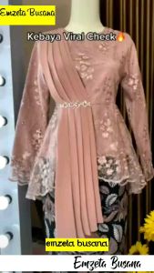 Emzeta Busana | Setelan kebaya brokat untuk lamaran / kondangan / wisuda / resepsi / tunangan / seragaman Kebaya Aurora Dan Kutubaru PROMO TERMURAH KEKINIAN BY EMZETA BUSANA