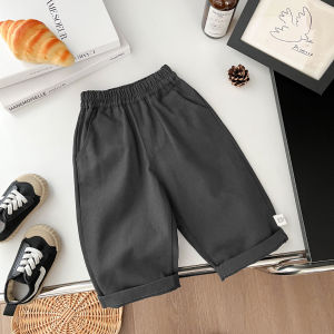 Korean-style boys sweater set for spring and autumn trendy baby striped knit cardigan and casual straight-leg pants