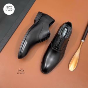 Giầy da công sở - giầy tây nam tăng chiều cao da bò cao cấp đế cao su khâu chắc chắn