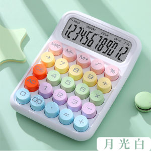 【Ready Stock】Vention Ins Korean Dopamines Color big Calculator 12 Digits Large Display Mechanical Dot Keyboard Big Button School & Office Stationery/calculator for business /scientific calculator