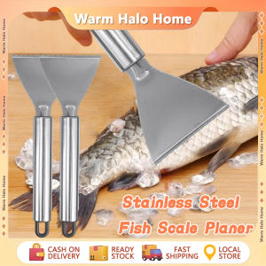 2pcs Stainless Steel Fish Scalping Scraper Fish Scale Planer Kitchen Scraping Seafood Tools Manual Fish Scale Remover Scraper