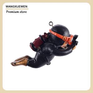 [COD] Kawaii nhựa frogman đồ trang trí hồ cá thú vị nổi trang trí mô phỏng Mini thợ lặn bể cá Phụ kiện hồ cá