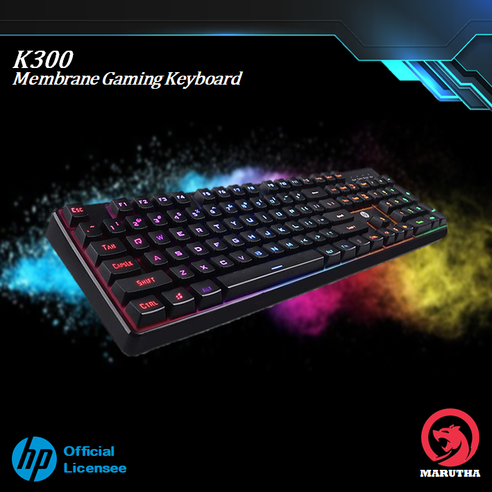 HP Keyboard Gaming Membrane K300 RGB Membrane Keyboard USB Lazada