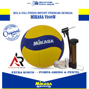 Bola Volly Dewasa Mikasa Size 5 Asli Import Model Pres Mesin V200W Bintik Bola Poli Dewasa Murah