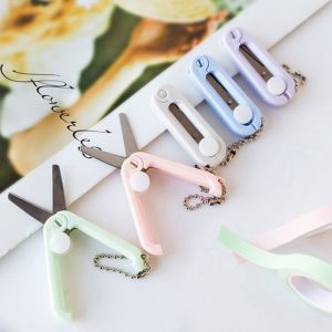 TSEVD สำนักงาน เด็กๆ กรรไกรมือ อุปกรณ์การเรียน อุปกรณ์สำนักงาน ดีไซน์พับได้ เครื่องมือศิลปะ กรรไกรสแตนเลส ปรับได้ กรรไกรพับ กรรไกร