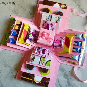 🔥🔥🔥 กล่องของขวัญขนมประกอบทำด้วยมือกล่องของขวัญแปลกใจสำหรับวันวาเลนไทน์วันเกิดวันครบรอบแต่งงาน