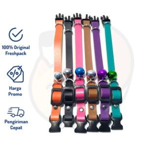 Kalung Leather Sintetic Kucing Anjing Bahan Kulit