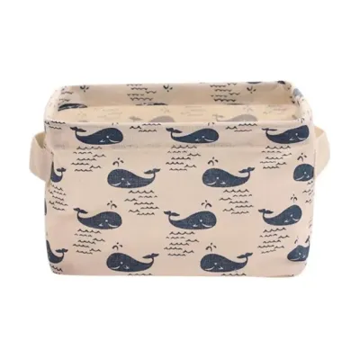Keranjang Mini Kanvas Storage Box Serbaguna