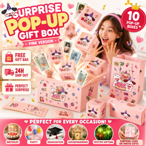 【24H】Birthday Surprise Pop Up Gift Box 10 Boxes Money Photo Gift Bag Graduation Party Anniversary Present