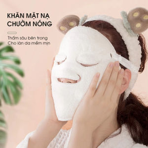 KHĂN MẶT NẠ MICROFIBER COMBO 2 KHĂN – CHƯỜM NÓNG LẠNH MỀM MỊN GIẶT TÁI SỬ DỤNG KHOẢNG 20CM