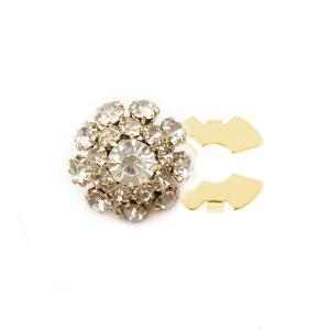 ตัวคลุมกระดุมคลิปกระดุมเสื้อพลอยเทียมแบบถอดได้กระดุมกระดุมดอกไม้กระดุมตกแต่ง