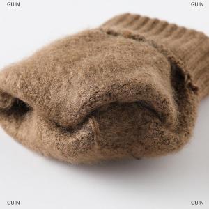 🎈🎀【Low price】GUIN 2025 New Mens Warm Gloves Winter Touchscreen Plus Fleece Gloves Cold Warm Wool Knitted Gloves