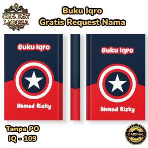 Buku Iqro Custom Nama & Foto Gratis Fullcolor Blackwhite Hardcover Softcover Iqro Milenial A5