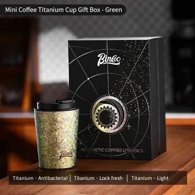 Bincoo Titan nguyên chất cốc cà phê Bình giữ nhiệt cốc hút chân không đôi tường chai Nước Cách Nhiệt Cốc du lịch cốc Titan