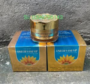 Kem Sạch Mụn Thâm Mờ Sẹo Trắng Da Linh Chi Vàng Thế Hệ Mới Vip 25g