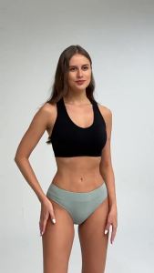 4Pcs Womens Underwear Cotton Mid Waisted Ladies Panties Solid Color Girls Briefs Female Panty M-XL