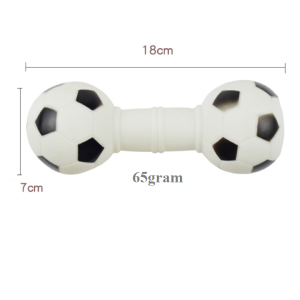 Đồ chơi cho Chó gặm sạch răng hình quả tạ có kèn kêu bằng nhựa vinyl - Hara Pet Store
