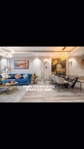 Căn hộ chung cư trang trí tường bằng Phào Chỉ Nhựa Pu sơn cùng màu tường