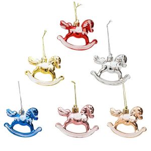 Christmas Decoration Christmas Hanging Horse Figurines Decorative Rocking Horse Ornament Birthday Party Supplies for Kids Boys Girls Horses Party Favors Decor Horse Toys for Girls