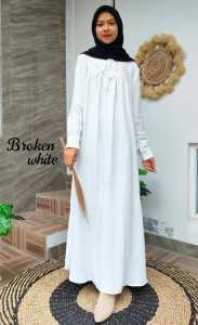 Gamis Bordir Elegan Terbaru Premium Crinkle Airflow Busui Friendly | Dress Jharna Bordir Maxy Wanita Muslim Kekinian Maxy Jumbo
