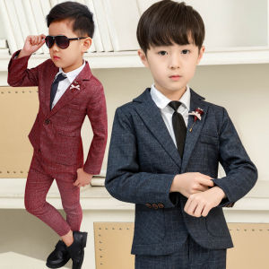 lontakids 2-11 Years Kids Toddler Boys Formal Attire Suit Jacket Pants Gentlemen Clothes Set Tuxedo Wedding Birthday Party Outfit for Piano Performance