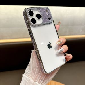 High-transparency Electroplated Glitter Suitable for 17Promax iPhone Case 17 Good-looking 16 Drop-Resistant Cover