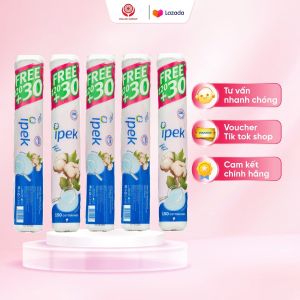 Combo 4 - 5 CÂY bông tẩy trang Ipek Thổ Nhĩ Kỳ 150 miếng (Lưu ý chọn combo 4 hoặc 5 trong phân loại)