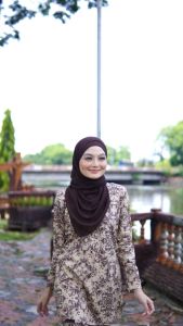 [DHIA]~ New Release Raya Kurung Cotton Soft Khaki  Kod 1073