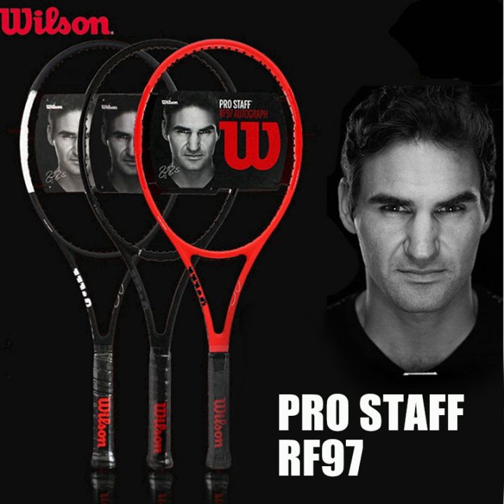 Wilson Tennis Racket Pro Staff RF97 Federer Signature Red Black Professional Training Full
