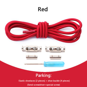 Round Shoelaces Metal Tip Elastic Shoe Lace No Tie Spring Lock Quick put on and take off Lazy Laces For Sneakers Accessories