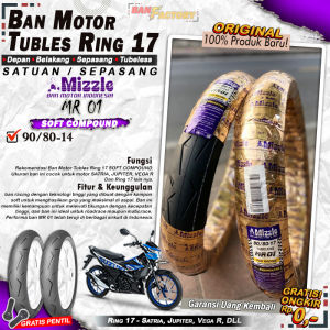 Ban Motor Vixion Mizzle MR-01 Ring 17 Tubles Ban Motor Tubeless Supra Satria Vixion Ninja Ring 17