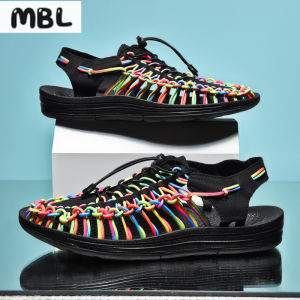 Woven Sandals Cross-Border Large Size Casual Beach Couple Shoes 35-48