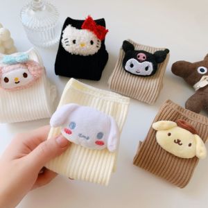 How about "Sanrio ถุงเท้ายาว ผ้าฝ้ายถัก ลายการ์ตูนอนิเมะ Kuromi My Melody Cinnamoroll สำหรับเด็กผู้หญิง"?